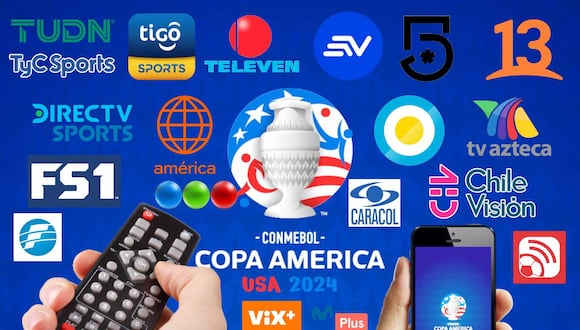 Lista completa de los canales de televisión para mirar todos los partidos de la Copa América 2024 desde USA, México, Argentina, España, Colombia, Chile, Perú, Ecuador y más países del mundo. (Foto: Copa América)