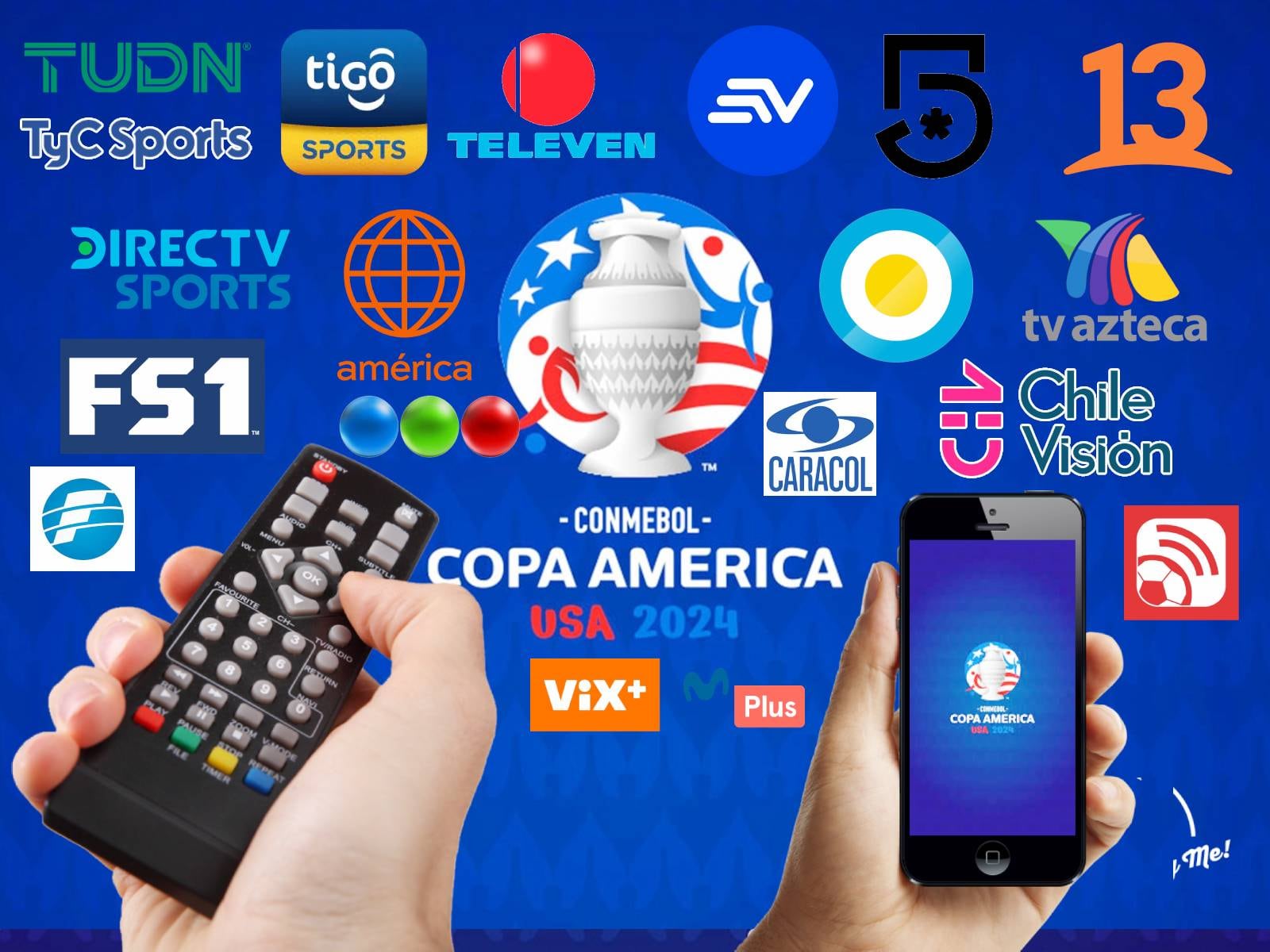 Lista completa de los canales de televisión para mirar todos los partidos de la Copa América 2024 desde USA, México, Argentina, España, Colombia, Chile, Perú, Ecuador y más países del mundo. (Foto: Copa América)