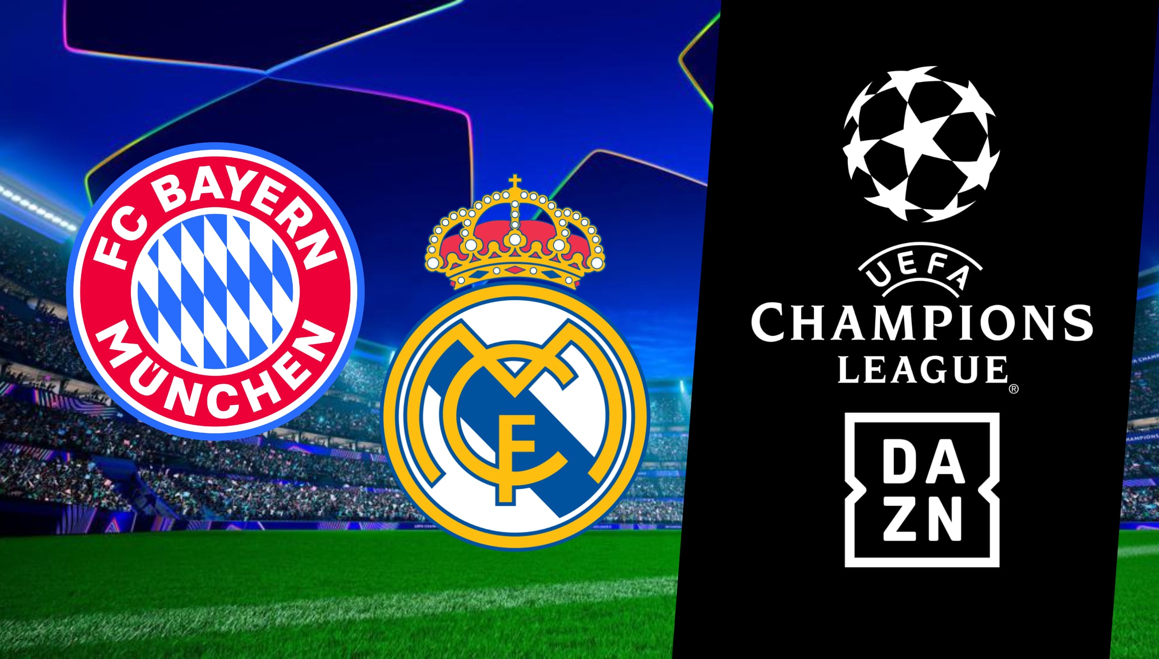 ¡Disfruta DAZN EN VIVO! Mira dónde ver el Real Madrid vs. Bayern Múnich por Fútbol TV y plataformas online en USA. Sigue la Champions League con la mejor señal y no te pierdas este choque histórico hoy mismo. ¡A ganar! | Crédito: uefa.com / Composición Gestión Mix