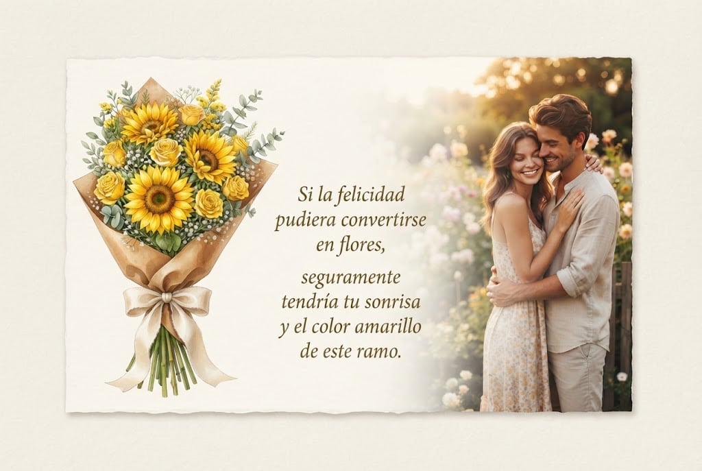 Te compartimos una frase para que puedas acompañar a tus flores amarillas este 21 de septiembre. FOTO: Imagen creada con la IA de Gemini para MAG de El Comercio.