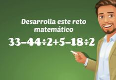 Demuestra que razonas velozmente resolviendo este ejercicio: ¿cuál es la respuesta de 33-44÷2+5-18÷2?