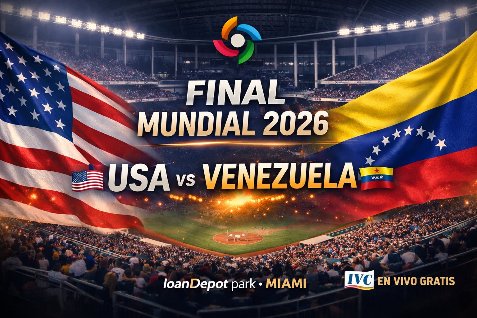 No te pierdas la final del Clásico Mundial de Béisbol 2026 entre USA y Venezuela hoy martes 17 de marzo (Imagen hecha por Gestión con apoyo de la IA Gemini)