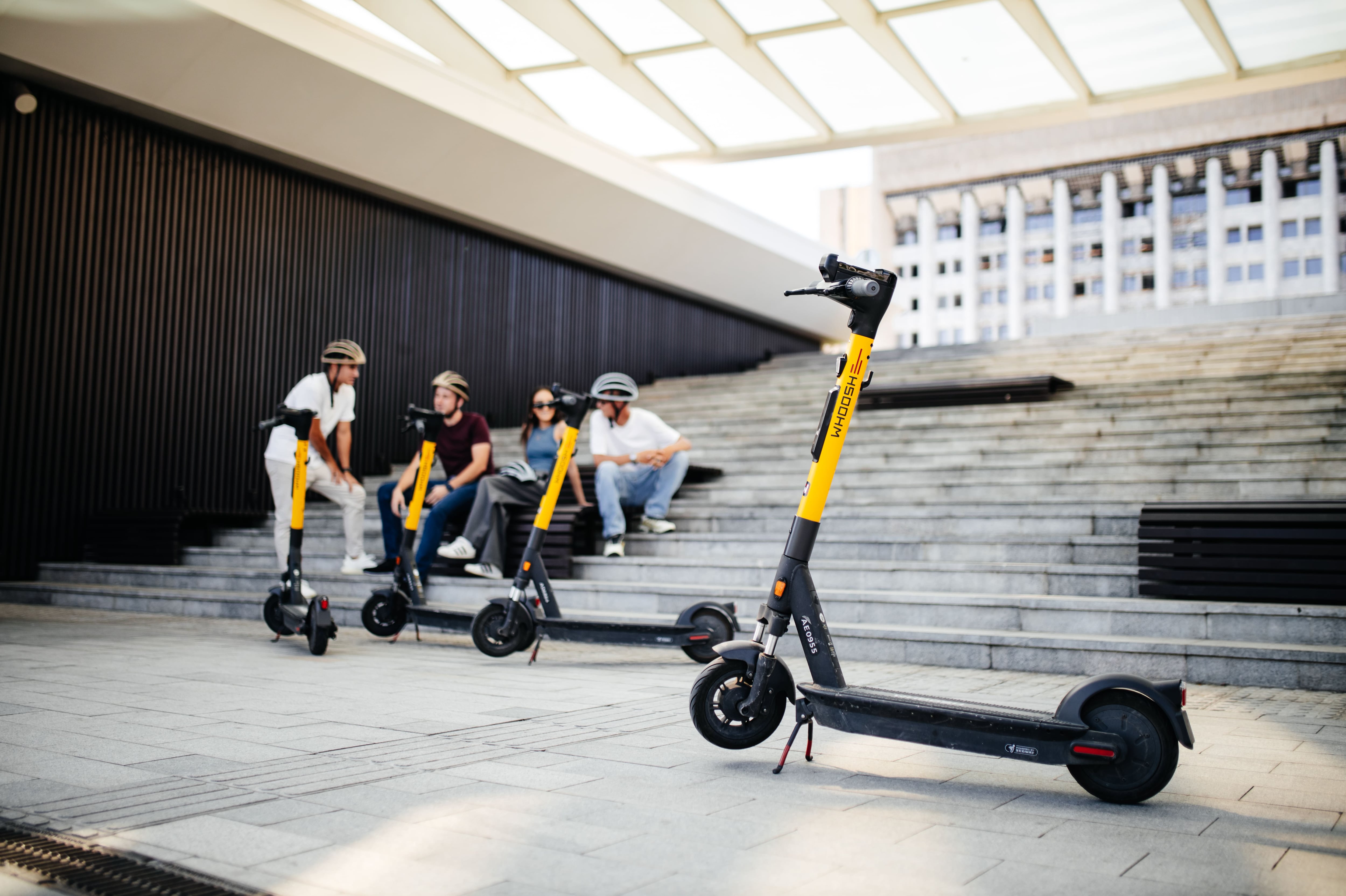 La marca de scooter entró en el mercado de Sudamérica en 2023, empezando por operar en Chile, Brasil y Perú, (Foto: Whoosh)