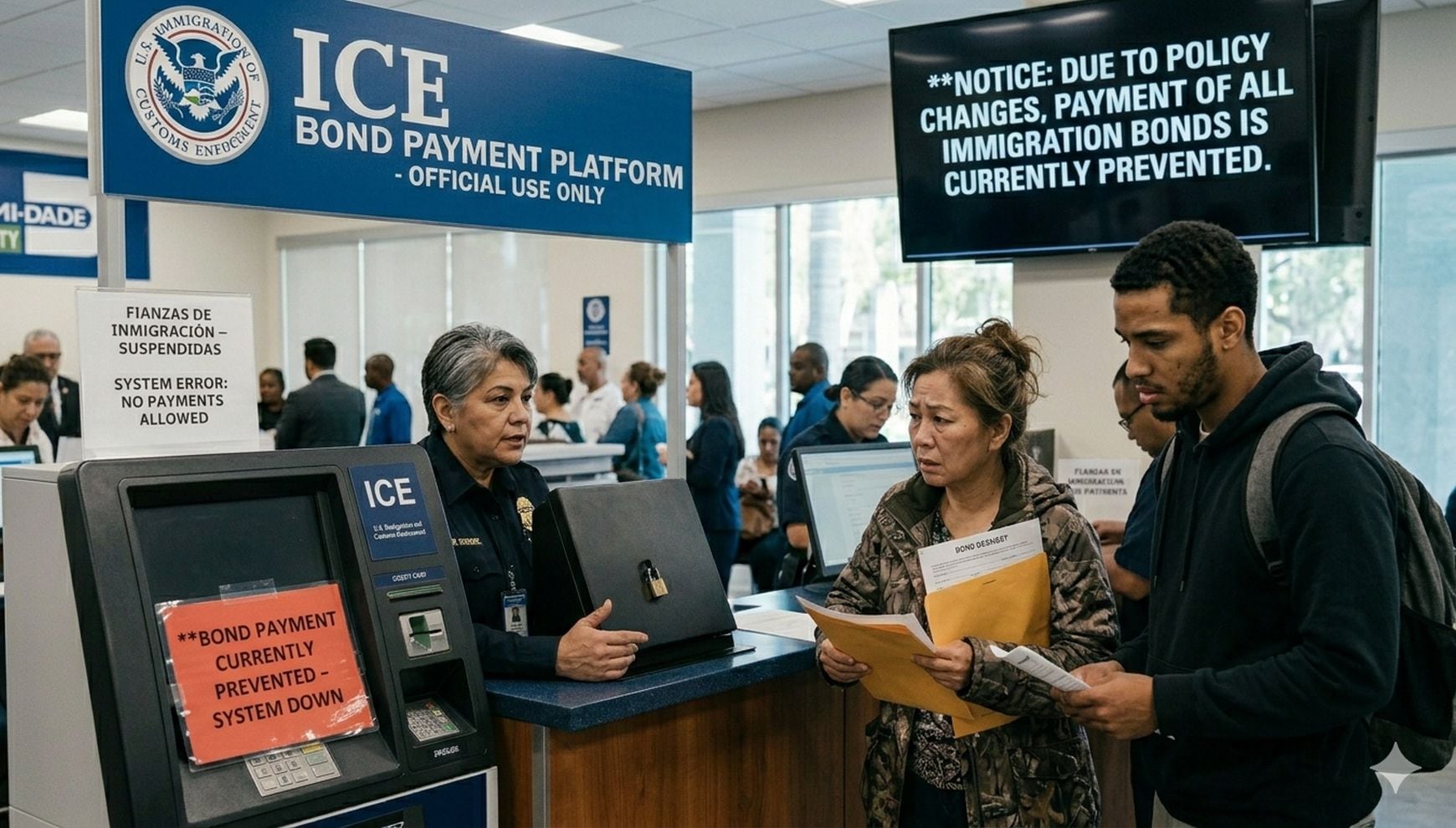 Plataforma de ICE caída y fianza aprobada: qué puedes hacer para que tu ser querido no se quede más tiempo detenido (Foto: Imagen creada por Gestión MIX usando Gemini)