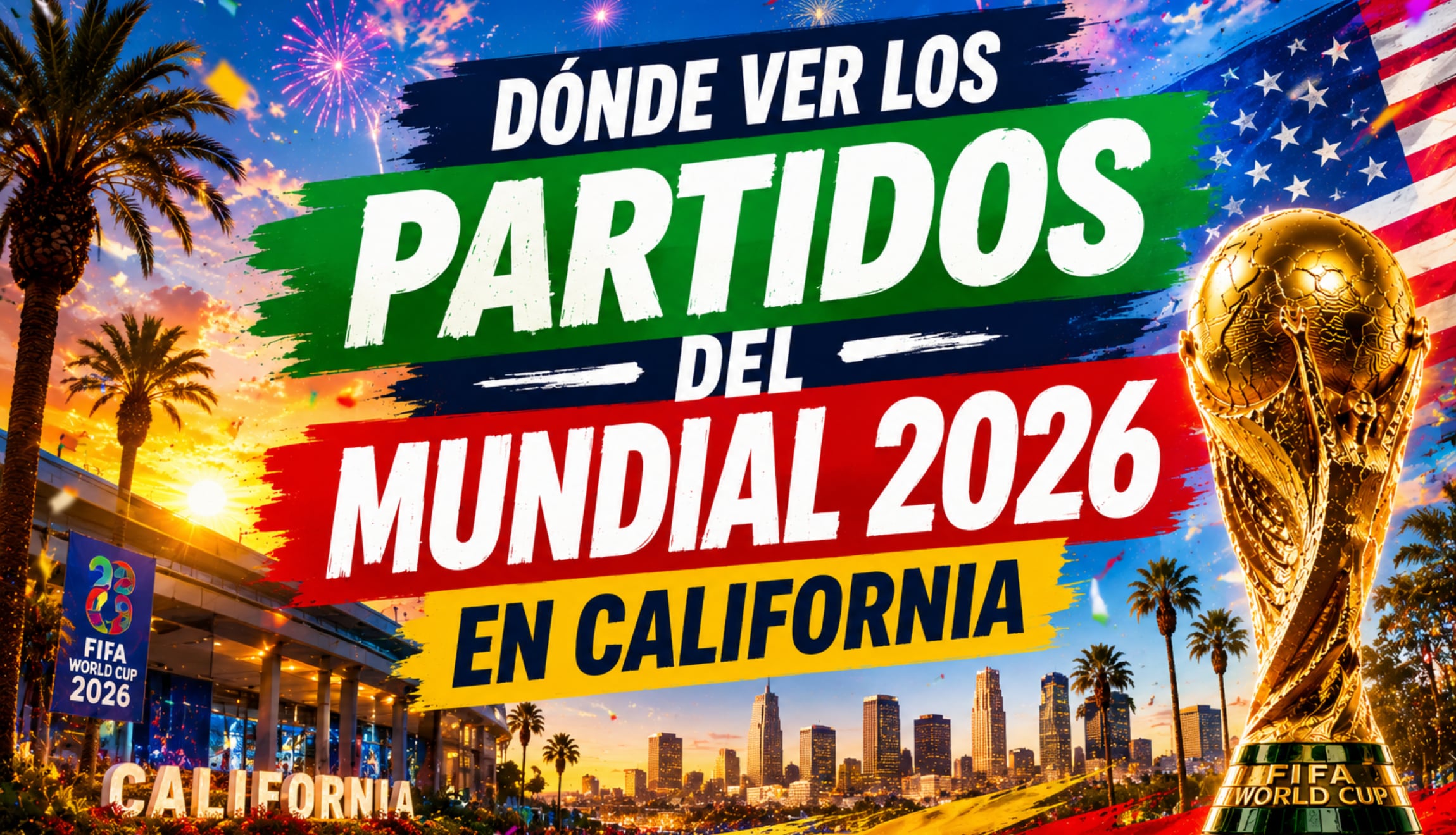 Conoce dónde puedes ver todos los partidos de esta Copa Mundial de Fútbol 2026 desde California, torneo que se desarrollará en Estados Unidos. (Foto: Imagen creada por Gestión Mix utilizando la IA de Chat GPT)