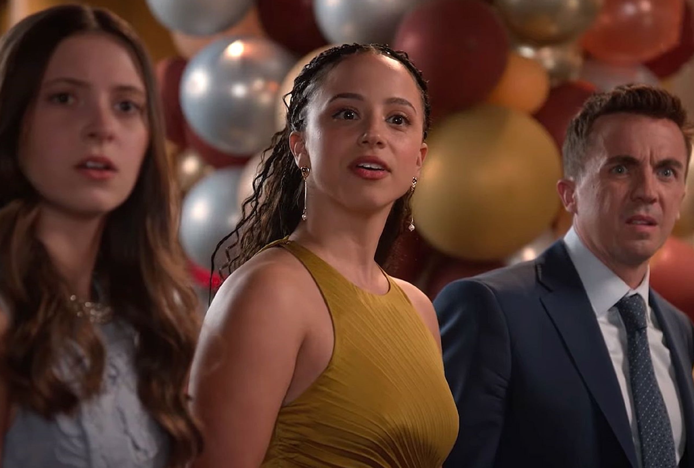 Keeley Karsten como Leah, Kiana Madeira como Tristan y Frankie Muniz como Malcolm en la comedia "Malcolm in the Middle: La vida sigue siendo injusta" (Foto: Disney/ Hulu)