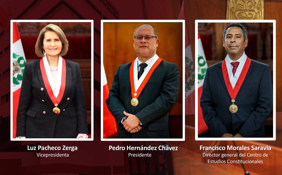 El Pleno del TC eligió por mayoría como nuevo presidente de la institución al magistrado Pedro Hernández Chávez, como vicepresidenta a la magistrada Luz Pacheco Zerga y como director general del Centro de Estudios Constitucionales (CEC), al magistrado Francisco Morales Saravia. Foto: TC.