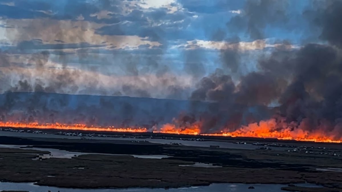 Incendio de gran magnitud se registra en totorales cerca de las islas de los Uros en Puno