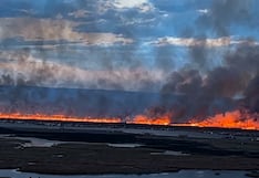 Incendio de gran magnitud se registra en totorales cerca de las islas de los Uros en Puno