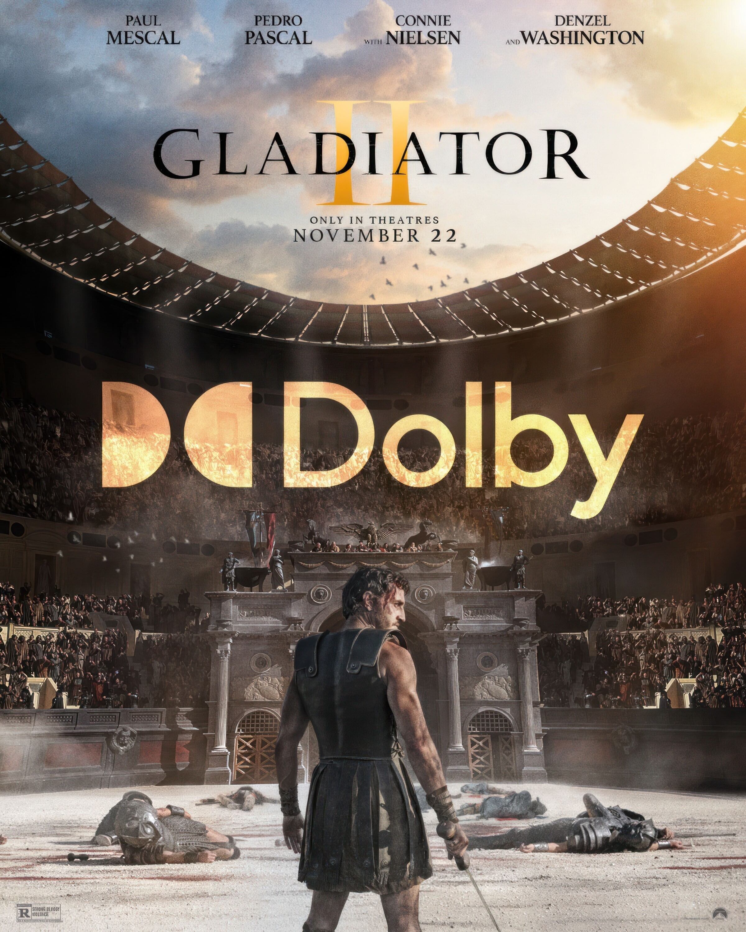 Uno de los pósters de "Gladiador II", la película de Ridley Scott que continúa su historia ambientada en la Antigua Roma (Foto: Paramount Pictures)