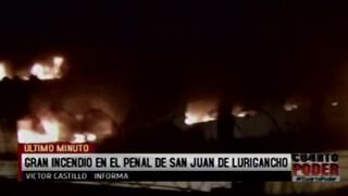 Se inicia voraz incendio en penal de San Juan de Lurigancho