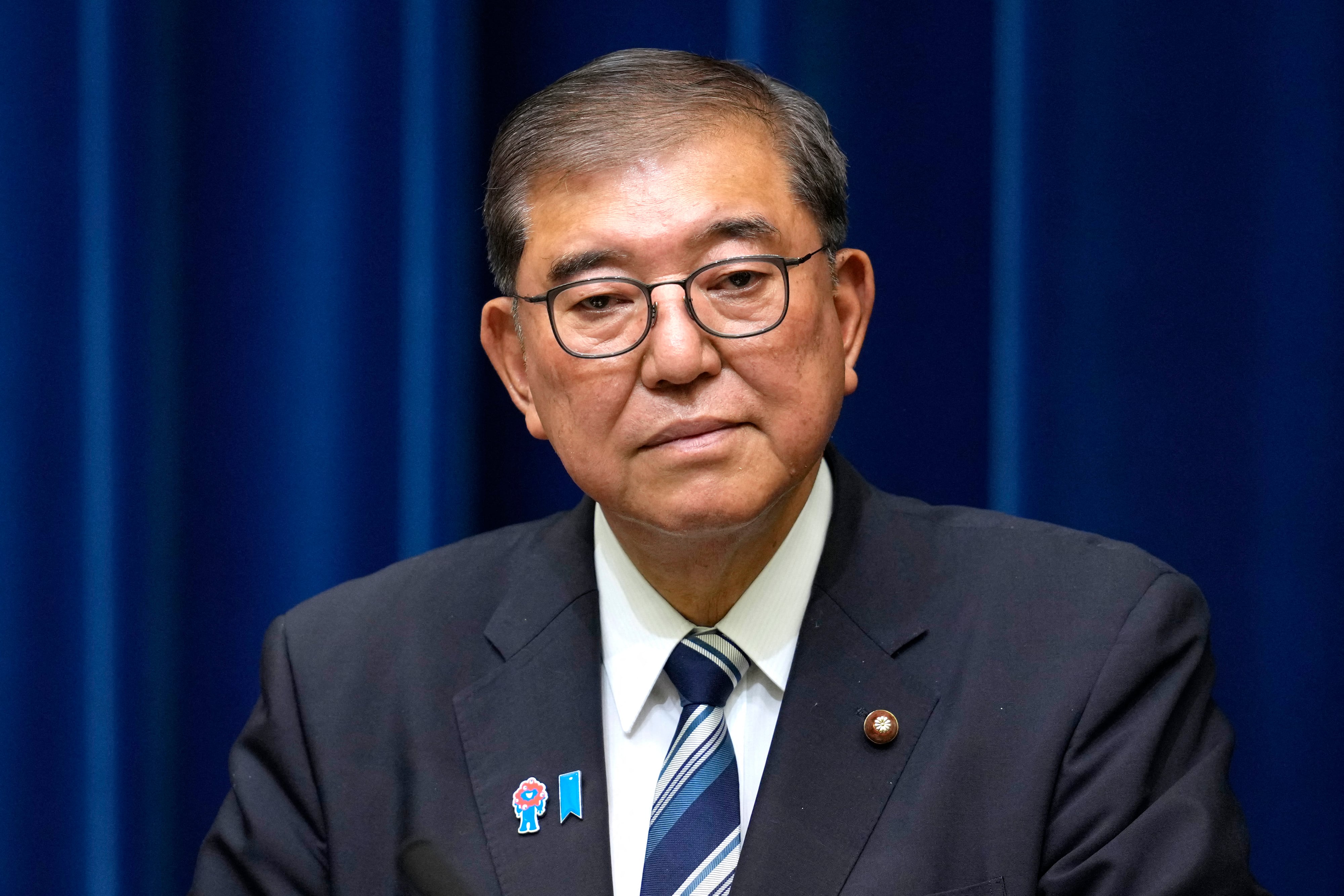 El primer ministro de Japón, Shigeru Ishiba, asiste a una conferencia de prensa en Tokio el 7 de septiembre de 2025 para anunciar su renuncia al cargo. (Foto de TORU HANAI / AFP).