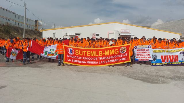 Huelga de trabajadores de Las Bambas finalizará el jueves