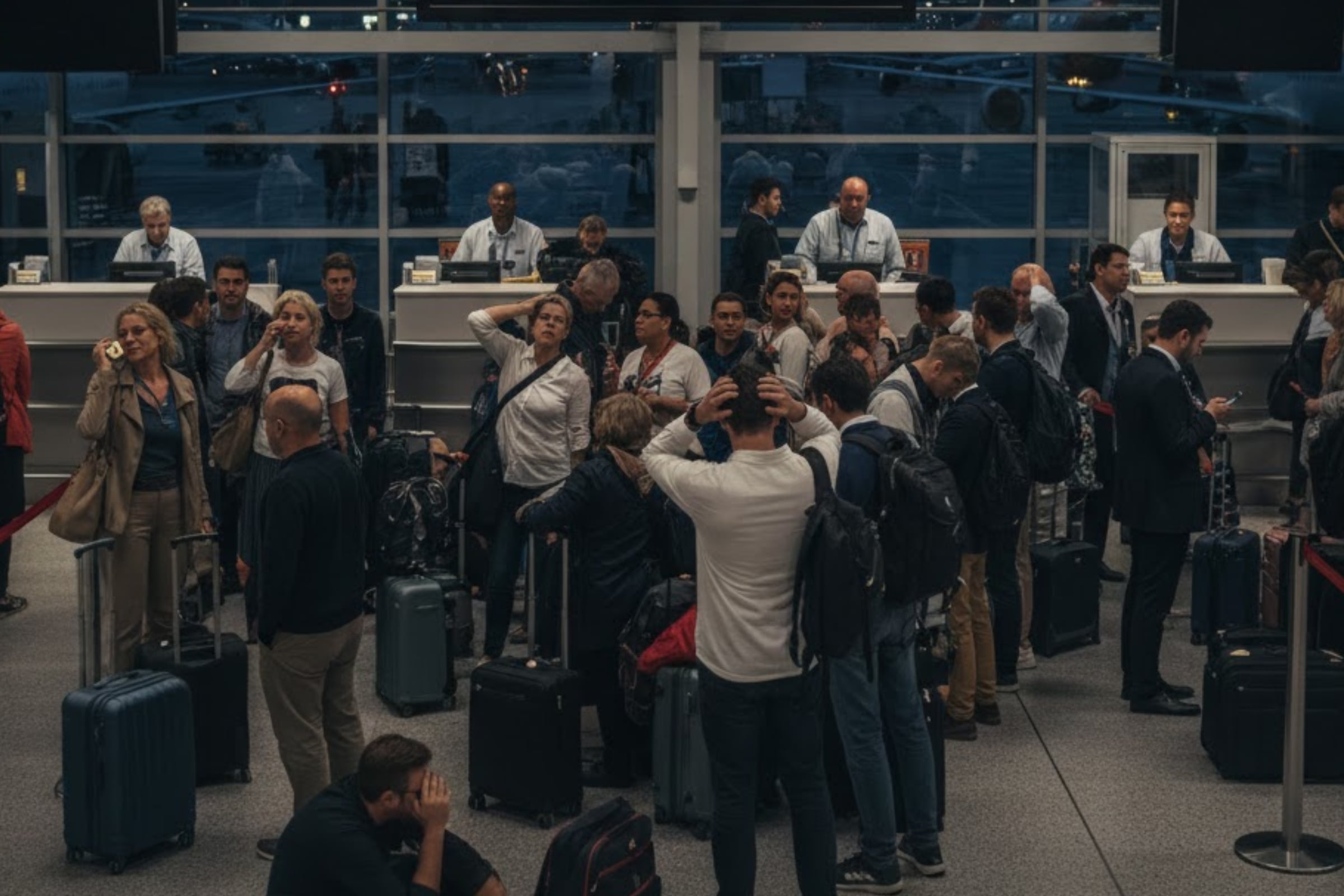 Gran cantidad de pasajeros están varados ante las cancelaciones de sus vuelos por la tormenta invernal (Crédito: Imagen creada por El Comercio MAG usando la IA de 'Gemini' / Referencial)