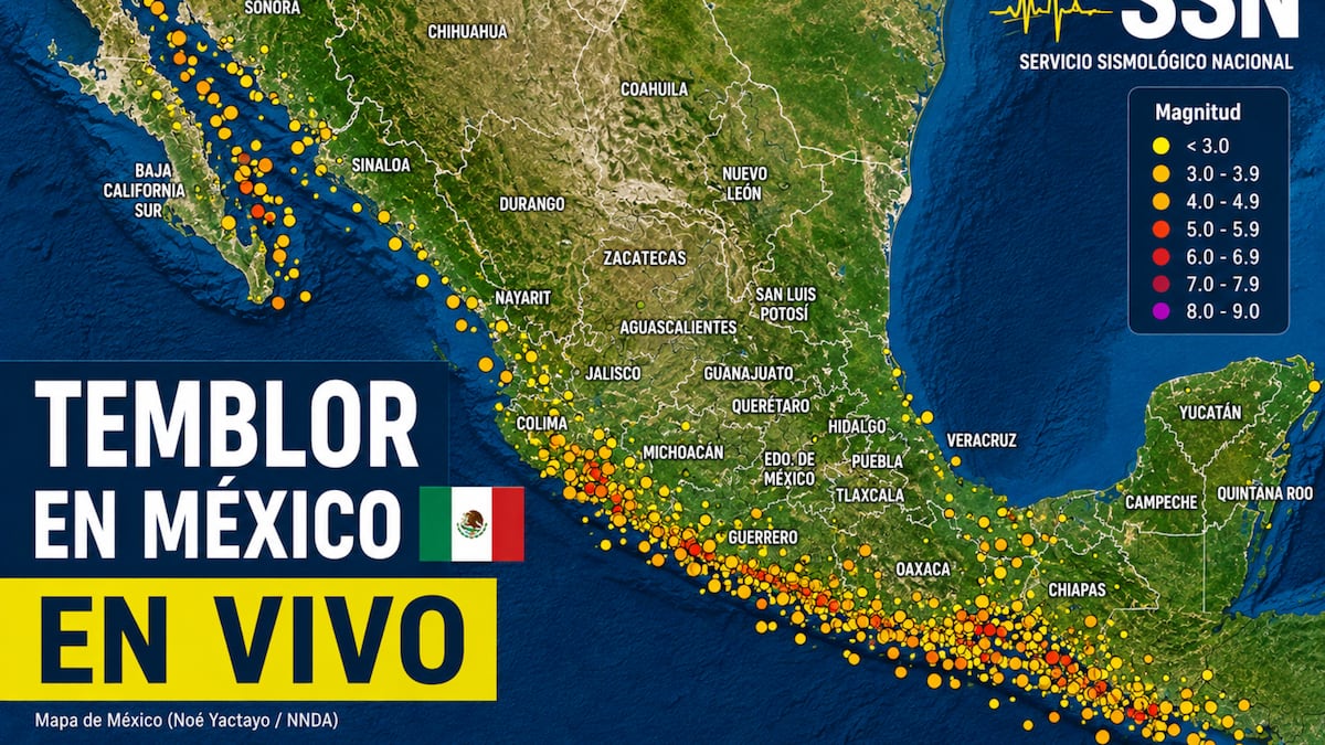 Temblor en México EN VIVO hoy, 23 de agosto: hora exacta, magnitud y dónde fue el epicentro del último sismo vía SSN