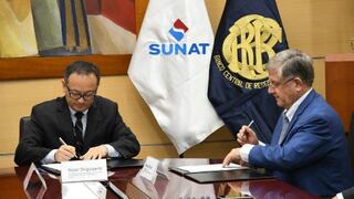 Sunat y BCR firman convenio para intercambiar información económica