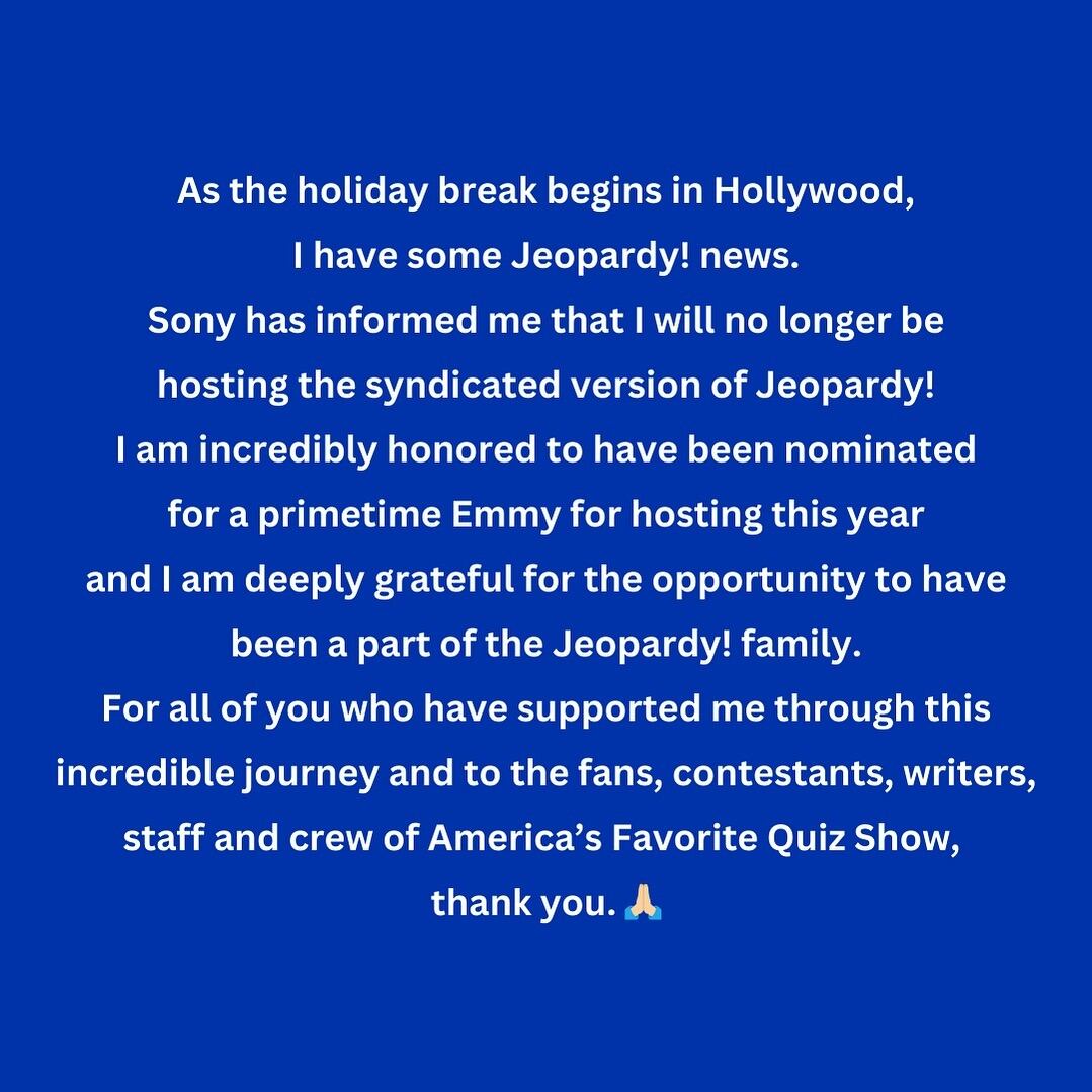 Publicación de Mayim Bialik informando sobre su despido y agradeciendo por la oportunidad (Foto: Mayim Bialik / Instagram)