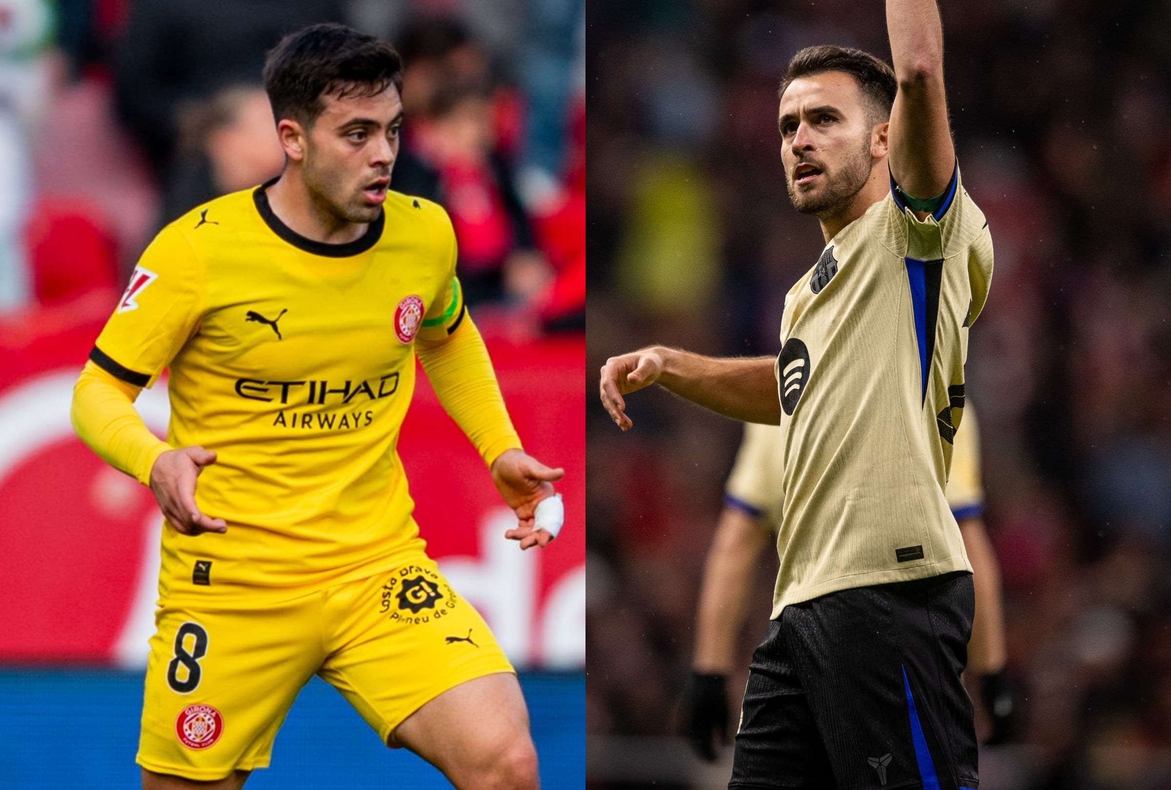 Girona y Barcelona se enfrentarán en el Estadio Montilivi este lunes 16 de febrero (Foto: Composición Gestión / @GironaFC / @FCBarcelona_es)