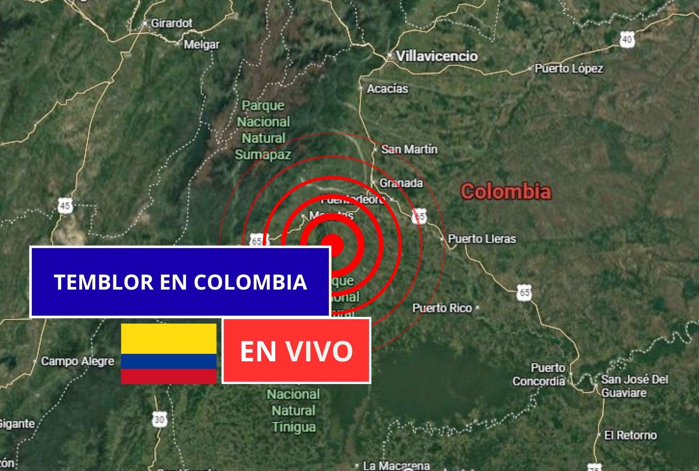 Sigue el reporte oficial del Servicio Geológico Colombiano (SGC) sobre los últimos temblores registrados en Colombia hoy, sábado 26 de septiembre de 2026. (Imagen creada con foto de Google Maps para Gestión Mix)