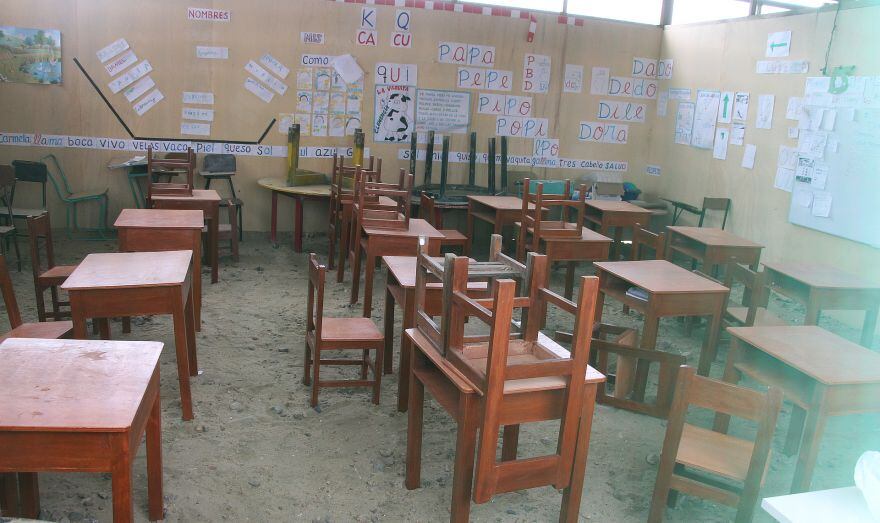 Se suspenden clases por paro de transportistas. (Foto: Ralph Zapata)