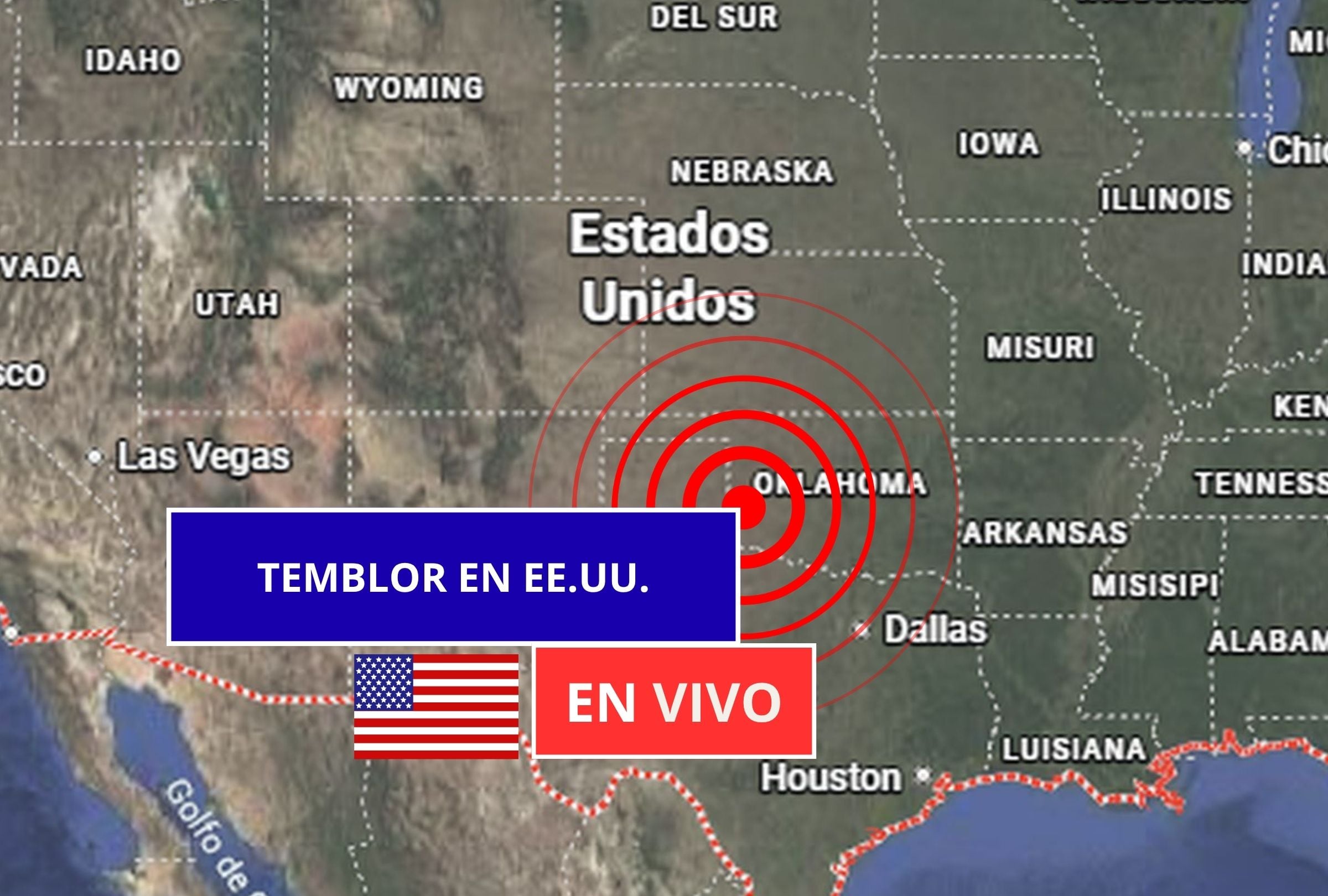 Sigue el reporte oficial del Servicio Geológico de Estados Unidos (USGS, por sus siglas en inglés) sobre los últimos temblores registrados en EE.UU. hoy, 25 de agosto de 2026. (Imagen creada con foto de Google Maps para Gestión Mix)