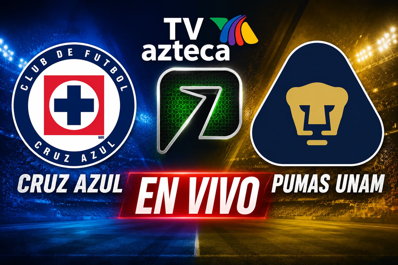 La ida entre Cruz Azul y Pumas se jugará el jueves 21 de mayo a las 20.00 horas en el Estadio Ciudad de los Deportes (Imagen hecha por Gestión con el apoyo de la IA Chat GPT)