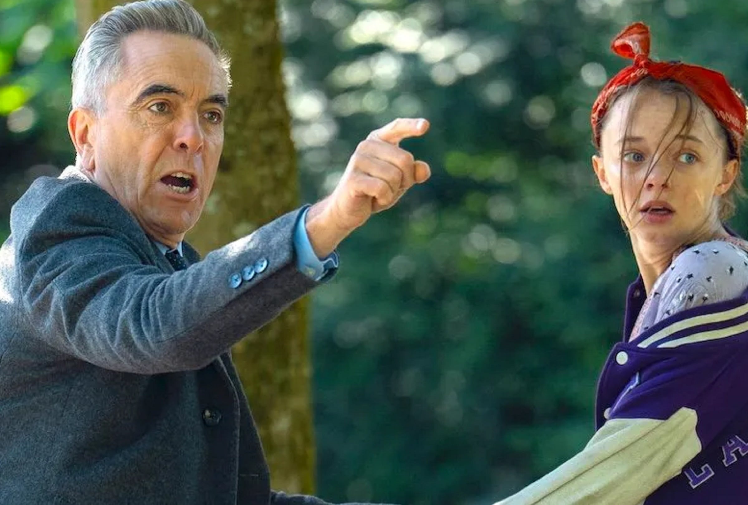 El reencuentro de Simon Greene (James Nesbitt) y su hija Paige (Ellie de Lange) en la serie "Run Away" se grabó en el Alexandra Park de Oldham (Foto: Netflix)