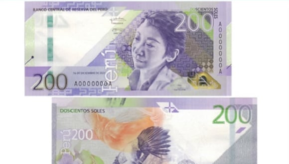Banco Central de Reserva pone en circulación billete de S/ 200 con nuevo diseño que contiene el retrato de la pintora Tilsa Tsuchiya Castillo. (Foto: BCR)