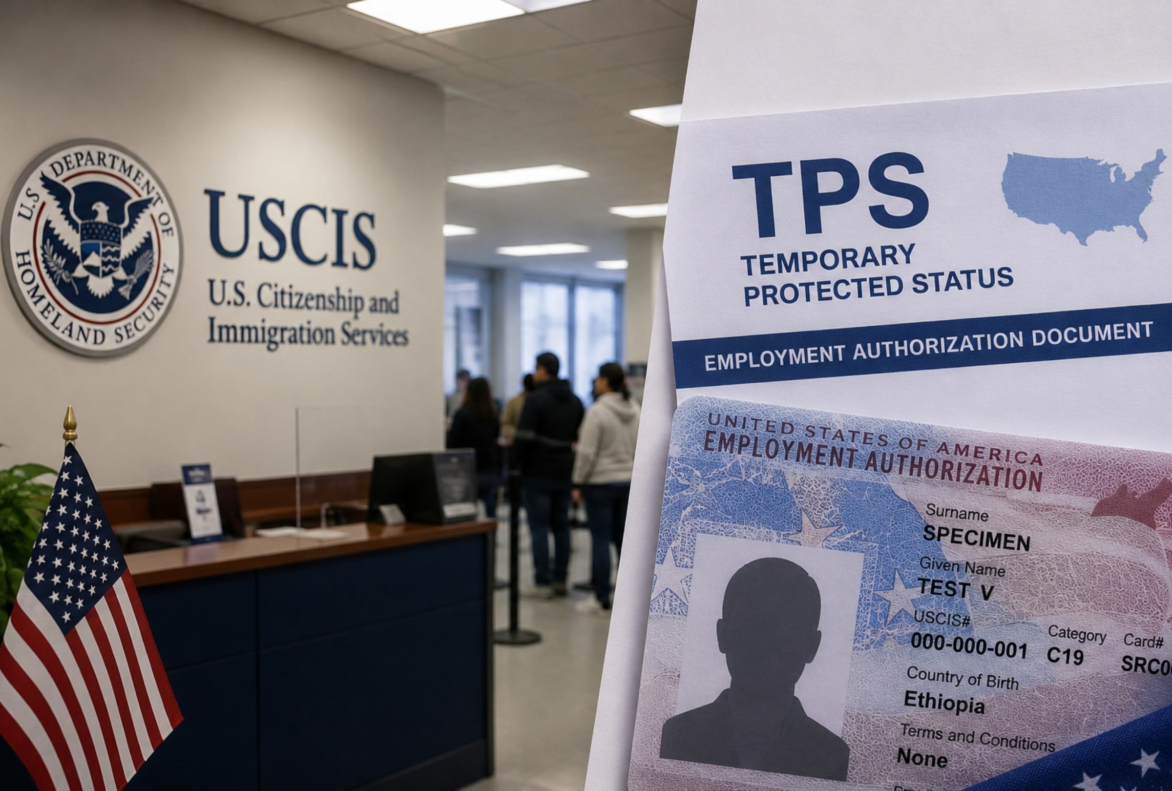 Si tienes TPS o estás pidiendo asilo, esta sentencia te da un respiro: no pueden revocar tu autorización laboral de inmediato, aunque es esencial que mantengas tus documentos al día (Foto: Imagen creada por Gstión MIX usando Gemini)