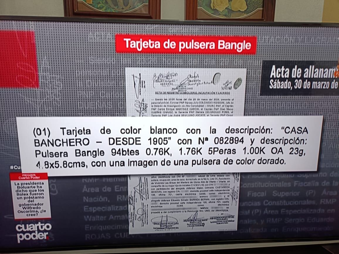 Pulsera de Dina Boluarte