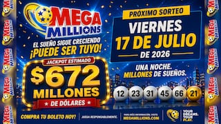 Números ganadores del Mega Millions EN VIVO hoy, 17 de julio 2026: mira los resultados del sorteo con jackpot de $672 millones en EE.UU.