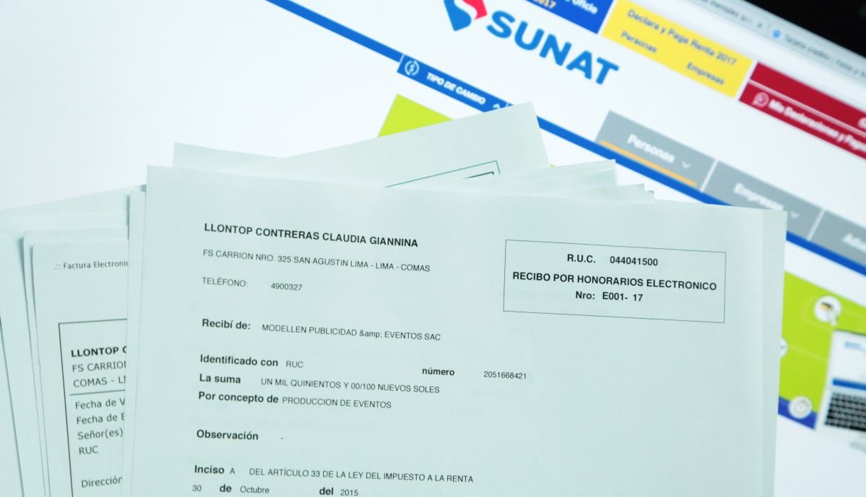 Quienes proyecten que sus ingresos durante el año no superarán el tope máximo exonerado de impuestos podrán solicitar a la Sunat la suspensión de las retenciones en sus recibos por honorarios (foto: GEC).