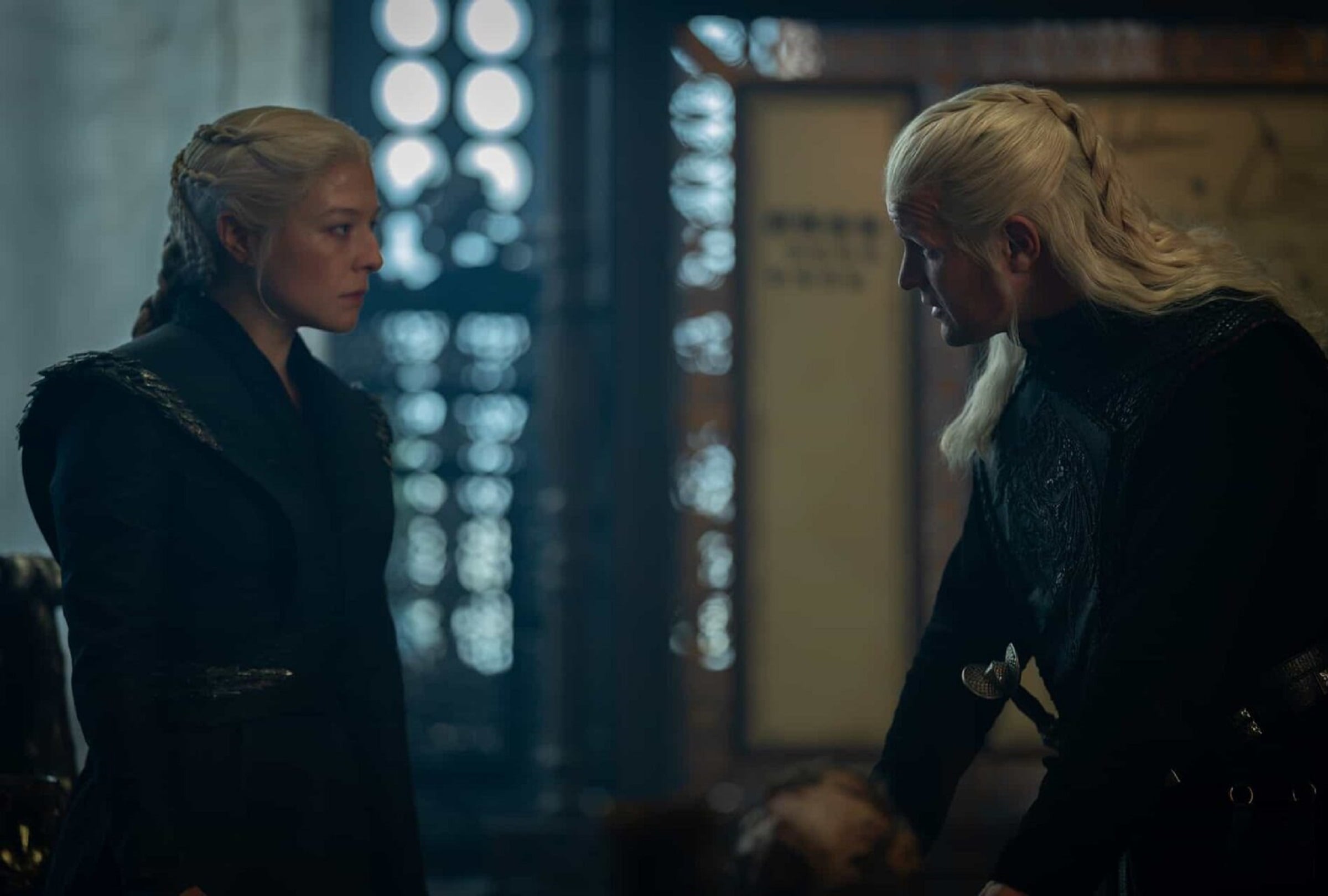 Rhaenyra Targaryen (Emma D’Arcy) y Daemon Targaryen (Matt Smith) lidian con la presión financiera extrema y la hambruna de la población en el cuarto episodio de la tercera temporada de "House of the Dragon" (Foto: HBO)