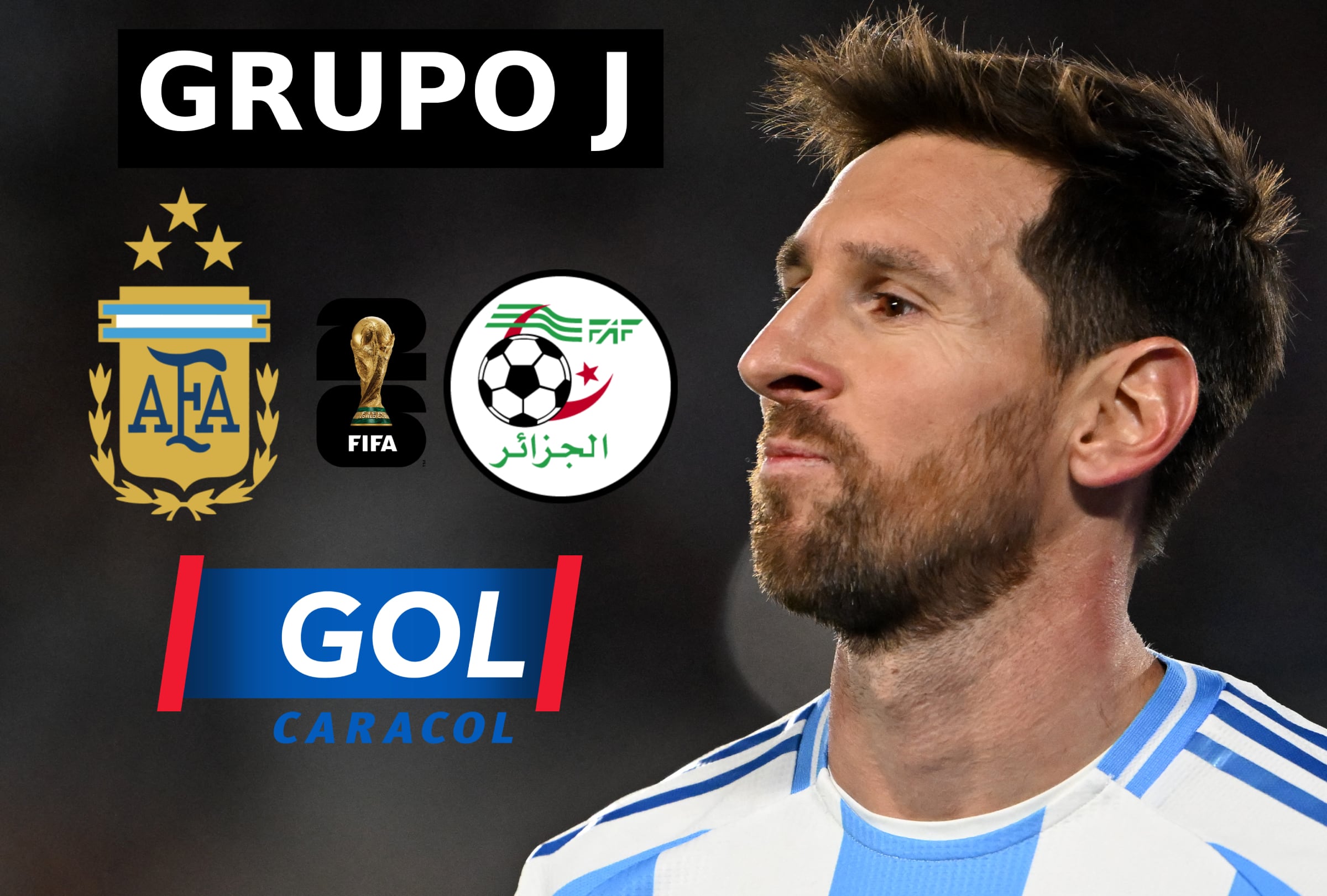 KANSAS, MISURI (ESTADOS UNIDOS), 16/06/2026.- Cobertura oficial de GOL Caracol TV EN VIVO GRATIS para ver el partido Argentina vs. Argelia hoy, con Lionel Messi, por la Jornada 1 del grupo J del Mundial 2026 en el Arrowhead Stadium de Kansas, Misuri. FOTO DE LUIS ROBAYOPARA AFP