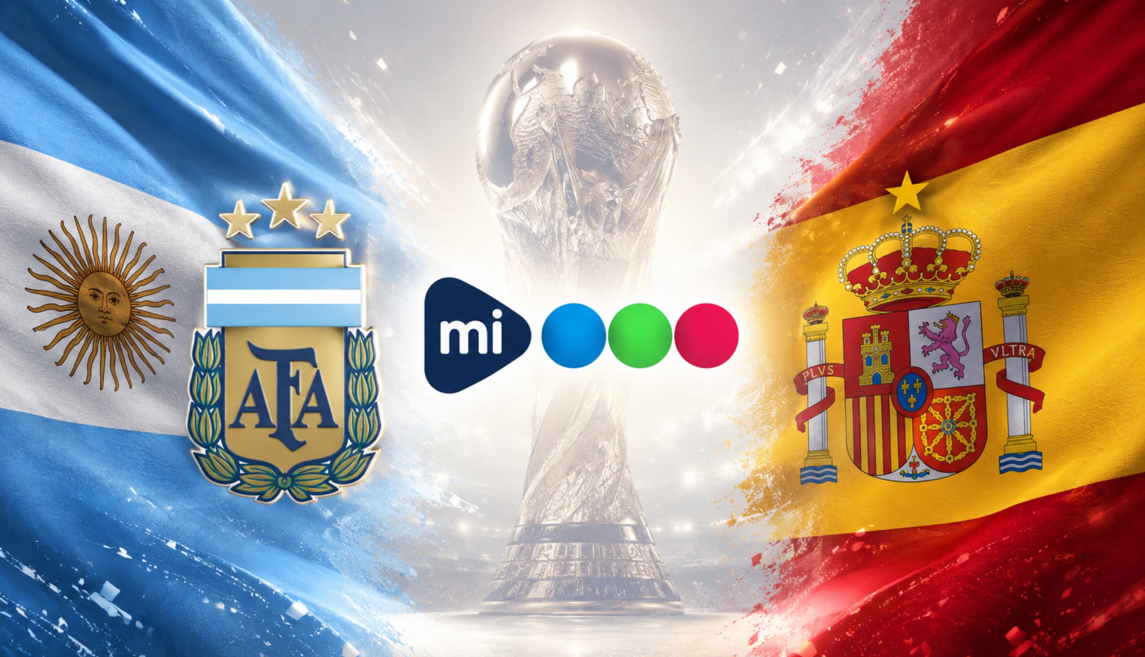 Mi Telefe EN VIVO para ver el partido de Argentina vs. España en directo por la final del Mundial de Fútbol 2026, este domingo 19 de julio desde el Metlife Stadium de New Jersey. (Foto: Imagen creada por Gestión Mix utilizando la IA de Chat GPT)