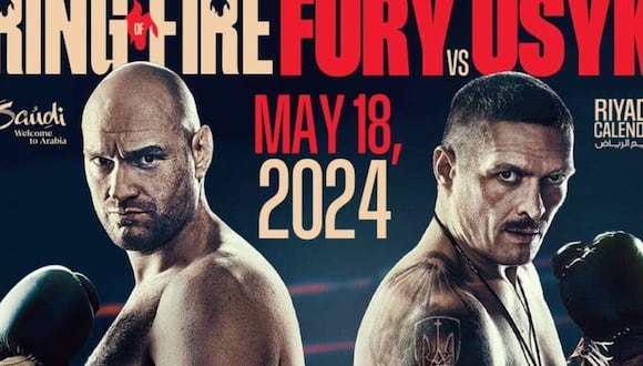Sigue la pelea Tyson Fury y Oleksandr Usyk en vivo y en directo este sábado 18 de mayo vía DAZN PPV, ESPN+ y Star Plus por el cinturón peso pesado desde el Kingdom Arena de Arabia Saudita. (Foto: DAZN.com)
