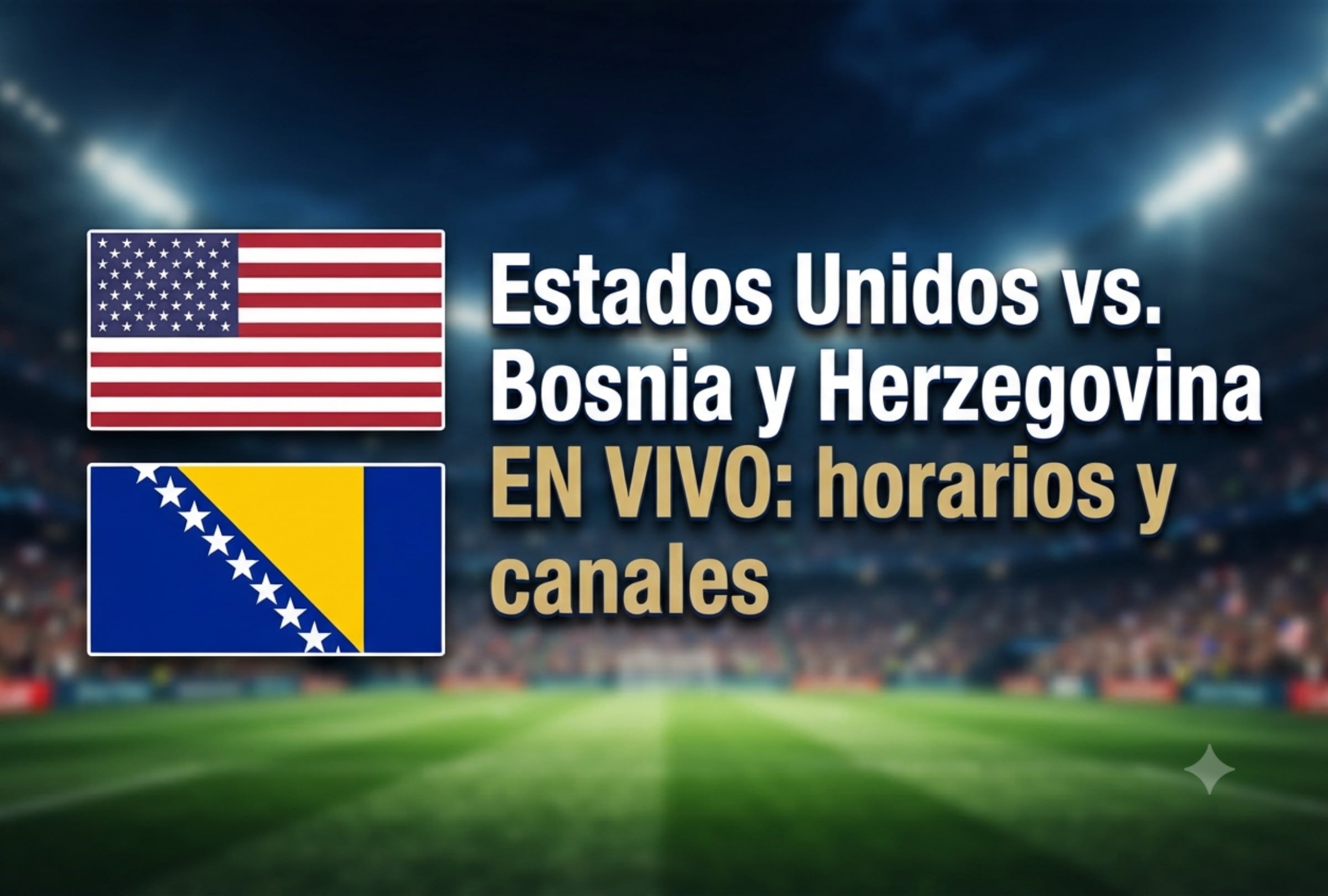 Estados Unidos y Bosnia y Herzegovina se enfrentan por los dieciseisavos de final del Mundial de Fútbol 2026. (Foto: Imagen creada por Mix usando Gemini)