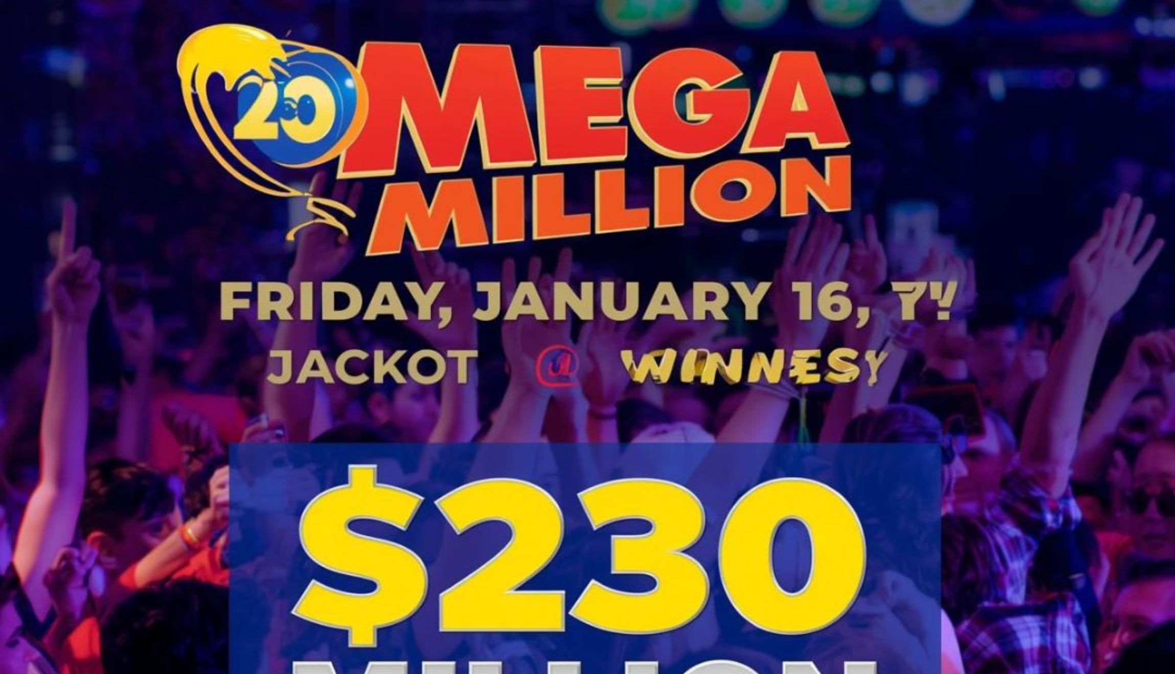 Este viernes 16 de enero, se juega el Mega Millions por 230 millones de dólares. Revisa los resultados oficiales y números ganadores de esta edición. (Foto: Imagen creada por Gestión Mix utilizando la IA de Canva)