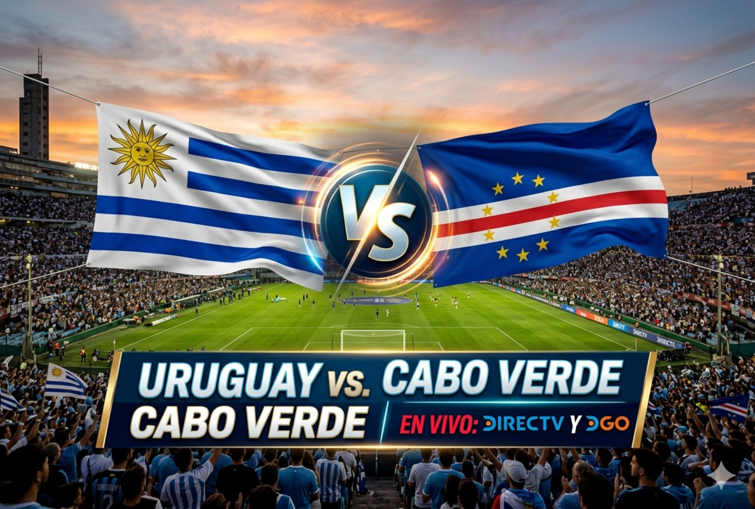 DIRECTV Sports EN VIVO y DGO Online transmiten el partido Uruguay vs. Cabo Verde por el Mundial 2026. (Foto: Imagen creada por Mix usando Gemini)