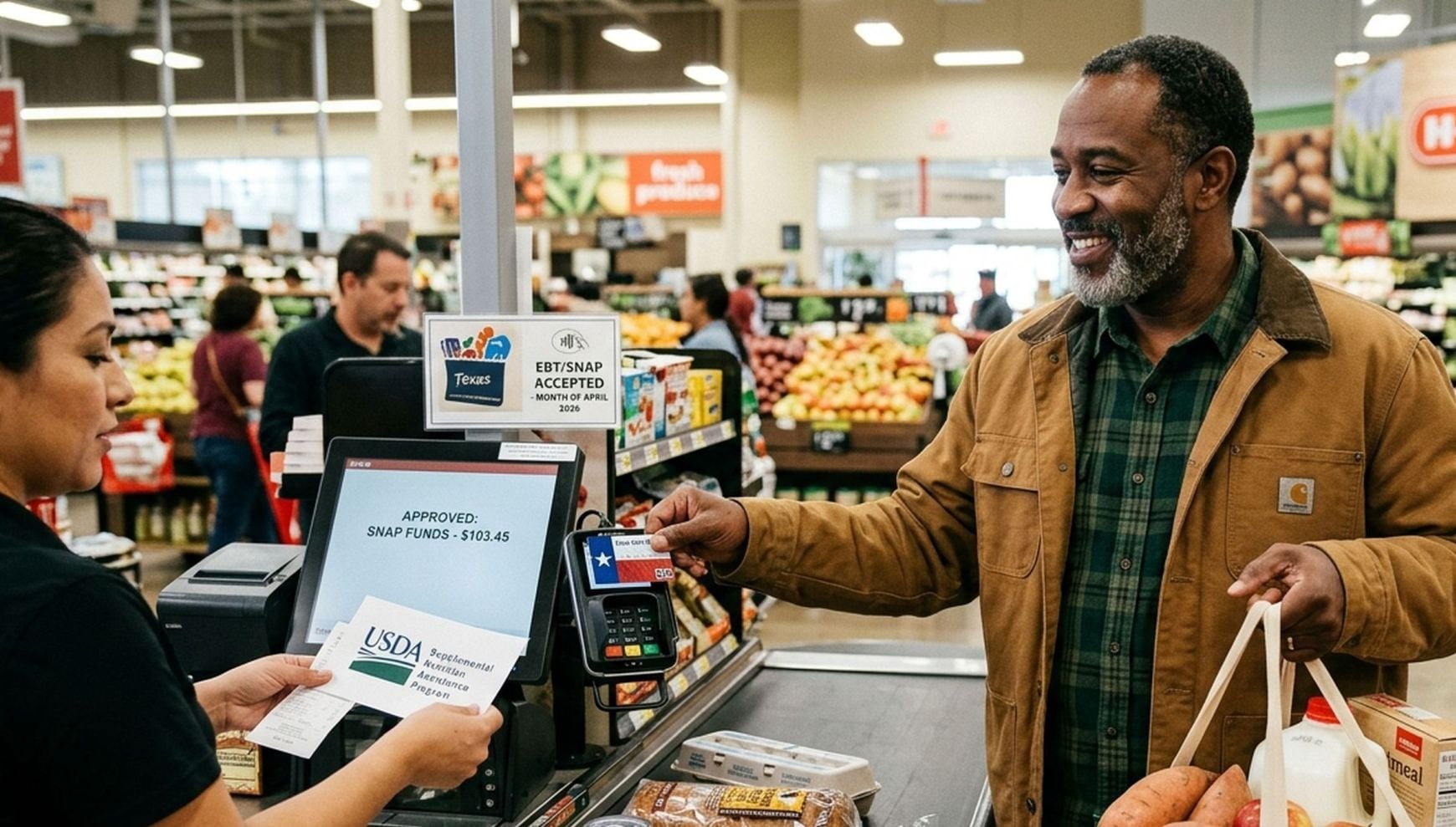 Además del calendario oficial, los beneficiarios pueden confirmar su fecha de pago y su saldo SNAP por teléfono, en la web o app de EBT y en los recibos de las tiendas (Foto: Imagen creada por Gestión MIX usando Gemini)