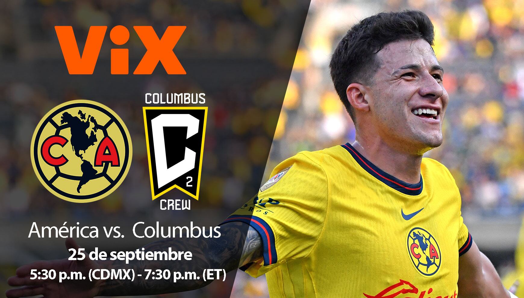 Sintoniza ViX Premium en vivo y online para ver América vs. Columbus por la Campeones Cup 2024 este 25 de septiembre. (Foto: AFP/Composición Gestión Mix)