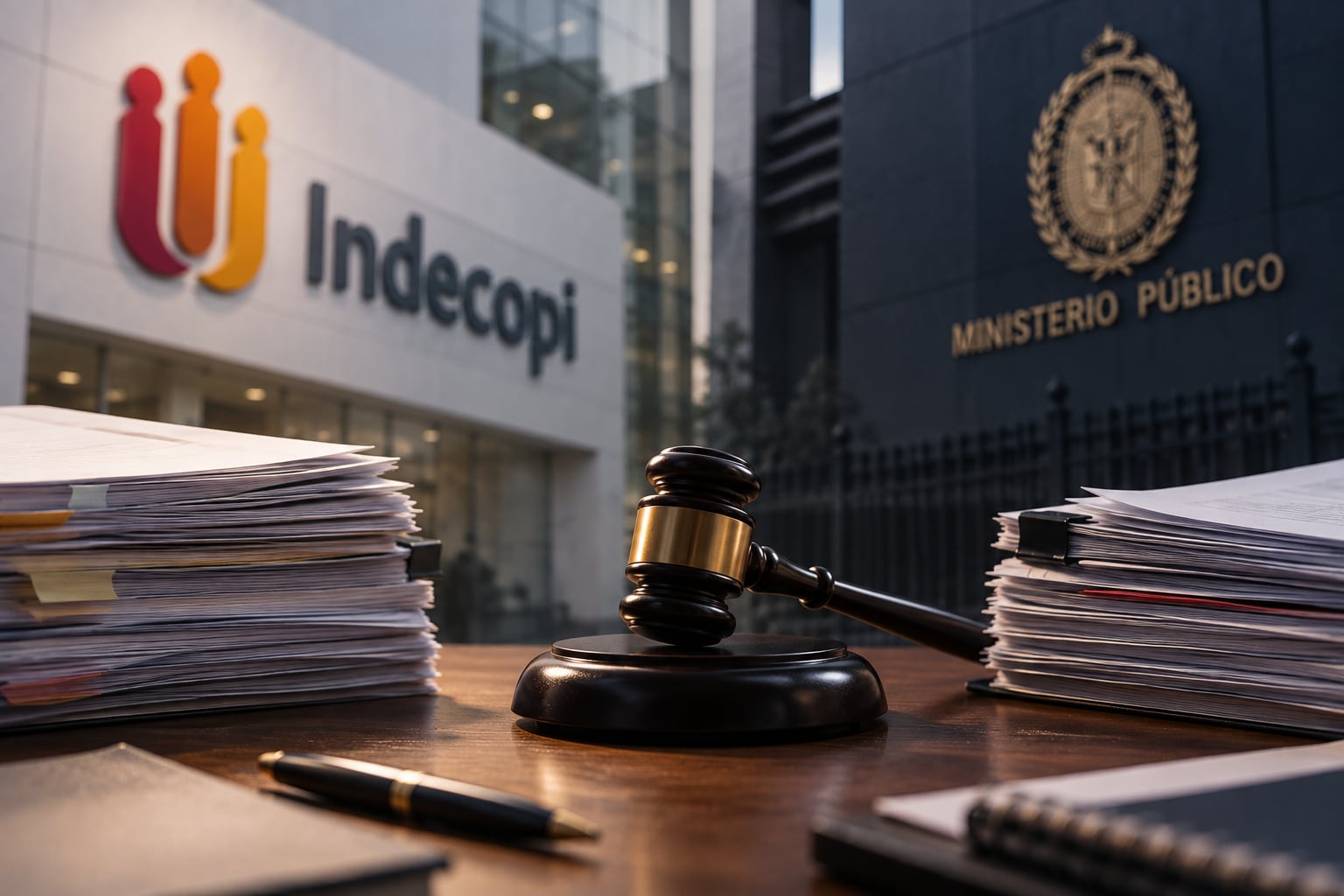 Investigación penal e Indecopi: cuándo procede la suspensión | Foto: Generada con IA - ChatGPT