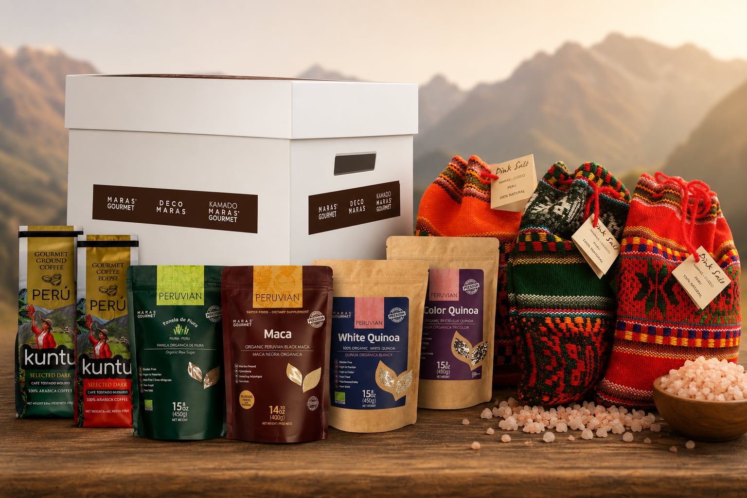 La sal de Maras y otros alimentos premium impulsan la expansión internacional de la empresa hacia Europa, Estados Unidos y nuevos mercados en Asia. (Foto: Maras Gourmet/composición)