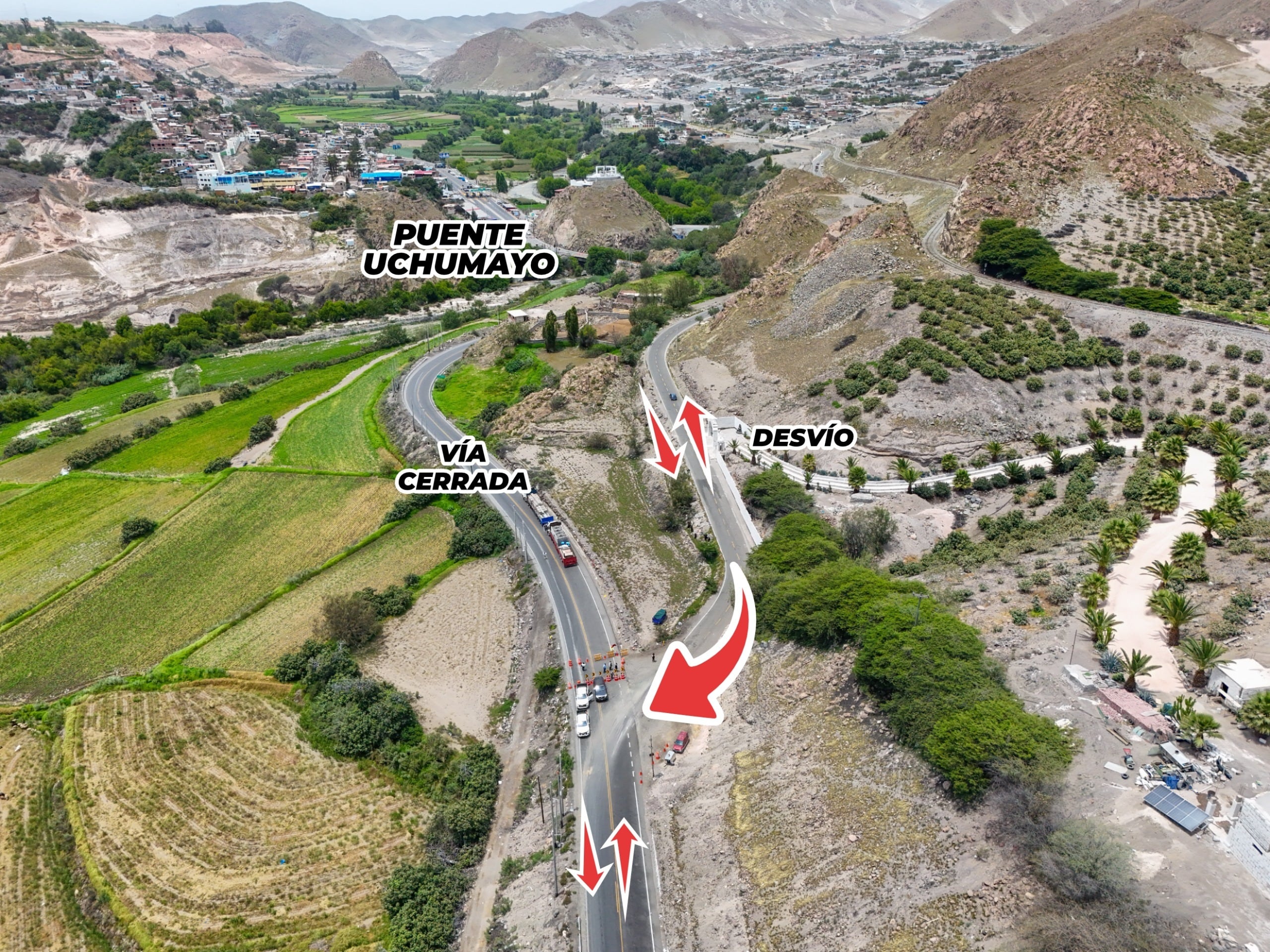 Variante Uchumayo- vía alterna Foto: Gobierno Regional de Arequipa