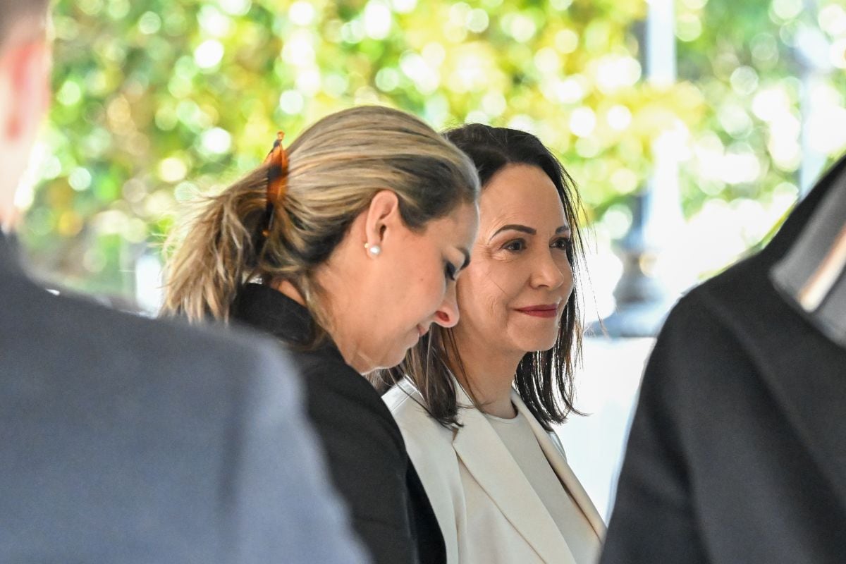 María Corina Machado, líder de la oposición venezolana, llega a una reunión en la Casa Blanca en Washington el 15 de enero.