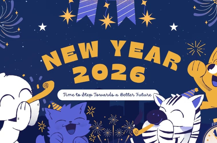 Las mejores tarjetas para compartir por el Año Nuevo 2026 (Foto: Pixabay)