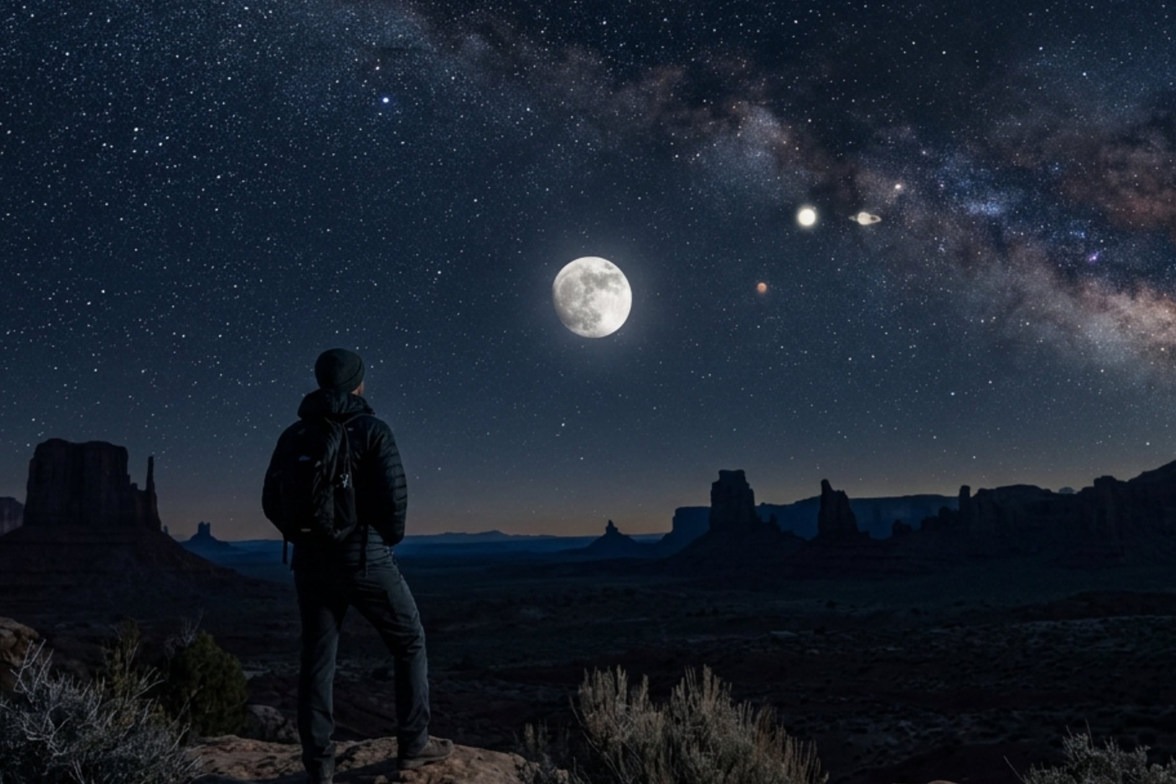 Los habitantes de Arizona serán los afortunados de presenciar este evento astronómico. (Crédito: Imagen referencial creada por El Comercio MAG usando la IA de Gemini)