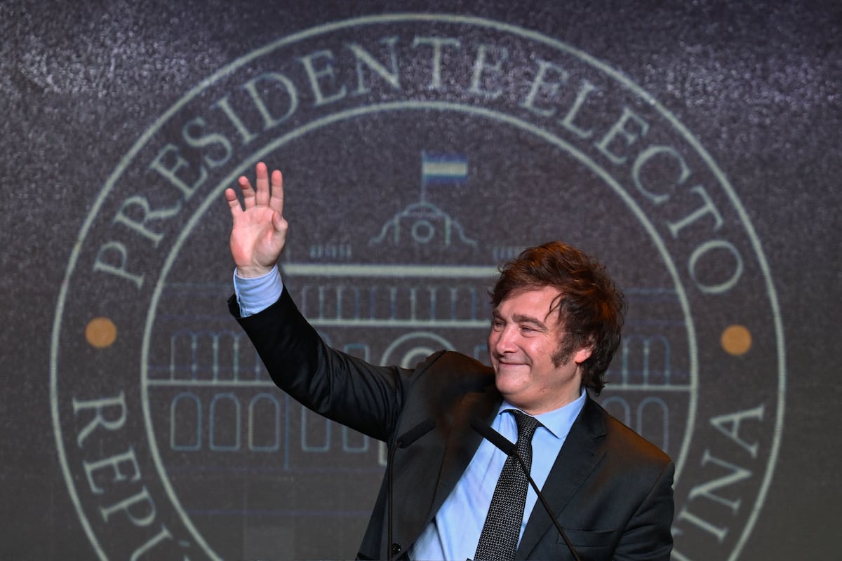 El presidente electo de Argentina Javier Milei. (Foto de Luis ROBAYO/AFP)
