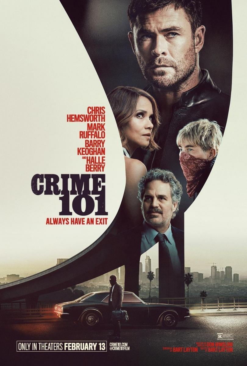 El póster de "Crime 101", película de suspenso que adapta el libro homónimo de Don Winslow (Foto: Amazon MGM Studios)