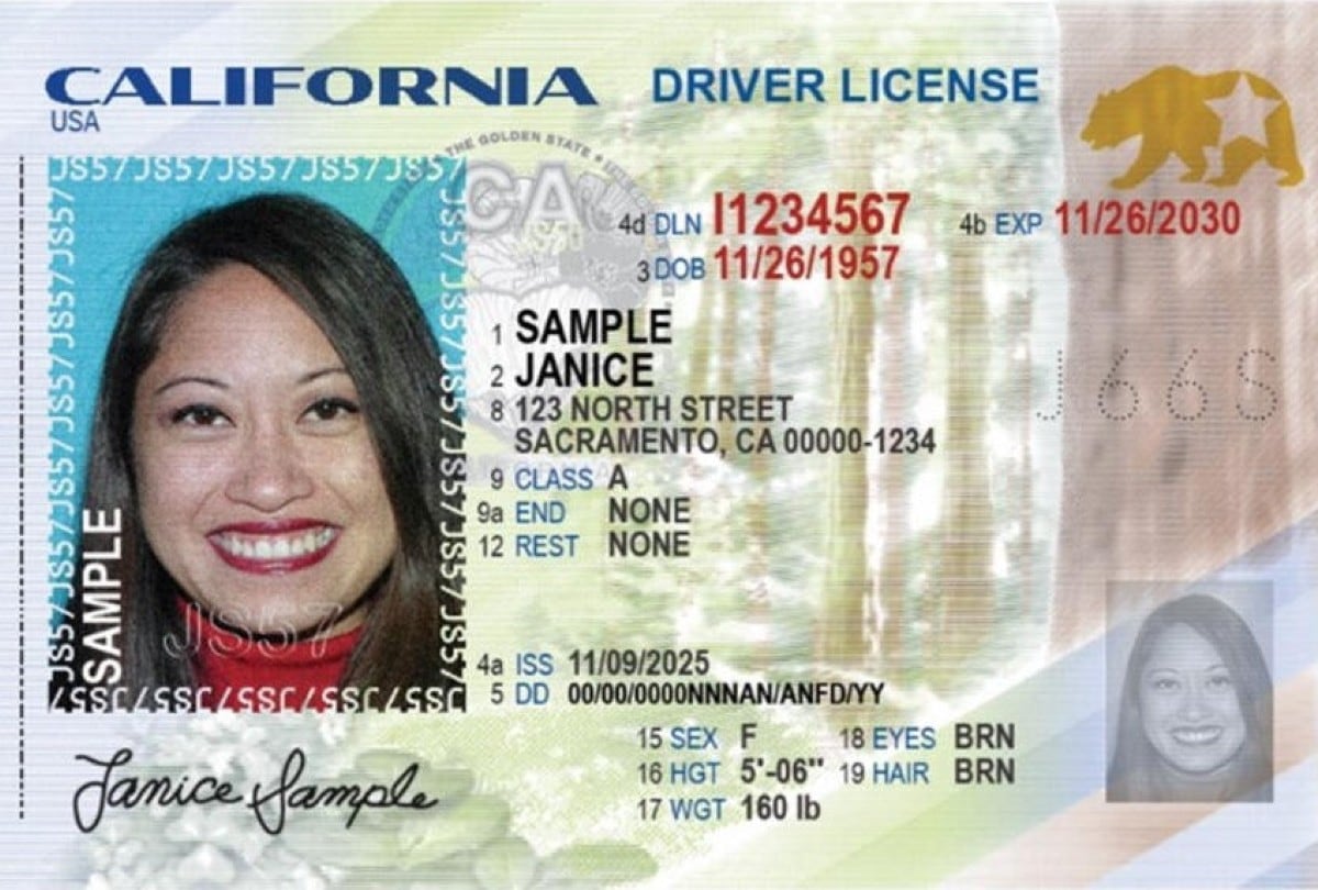 El DMV presentó en California un nuevo diseño para las licencias de conducir y tarjetas de identificación. | Crédito: DMV